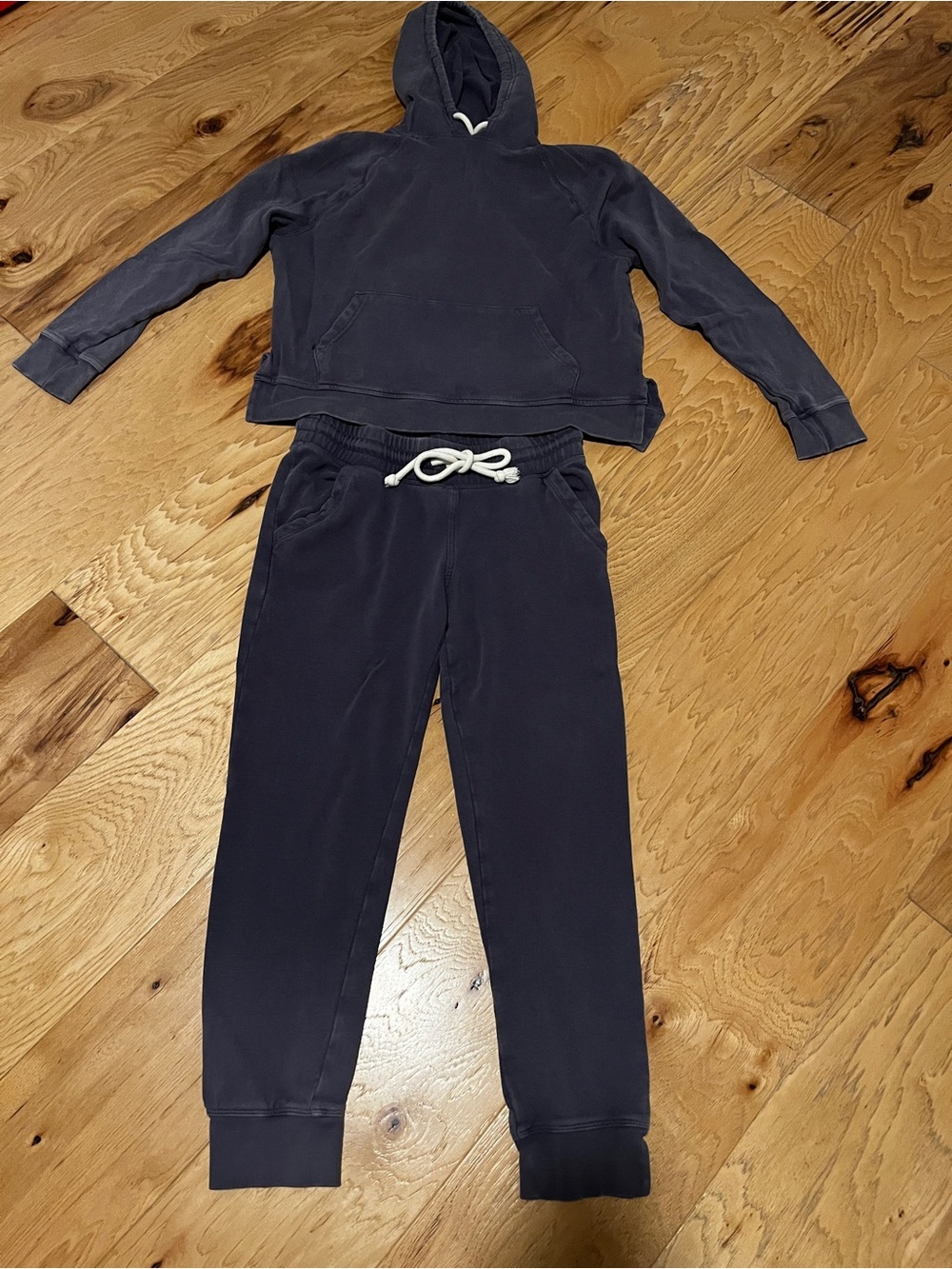 Universal Thread Dark Charcoal Gray /purple Jogger Pants and Hoodie